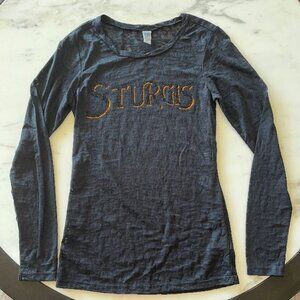 Kavio Long Sleeved Sheer Burnout Sturgis Shirt - Size S